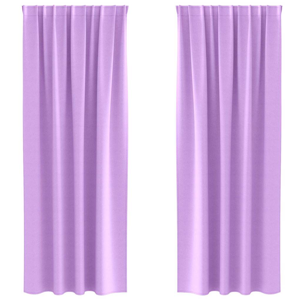 Vidaxl rideaux occultants avec anneaux 2 pcs violet 260 x 140 cm