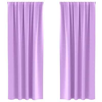 Vidaxl rideaux occultants avec anneaux 2 pcs violet 260 x 140 cm