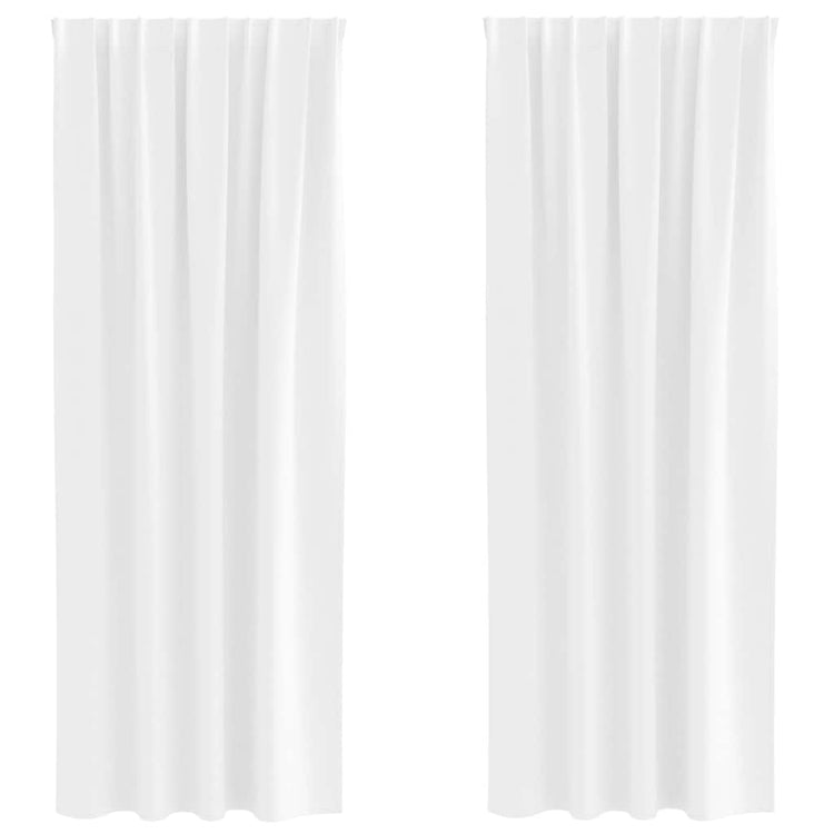 VidaXL rideaux occultants avec anneaux 2 pcs blanc pur 245 x 140 cm