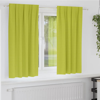 VidaXL rideaux occultants avec anneaux 2 pcs vert 175 x 140 cm