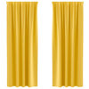 Vidaxl rideaux occultants avec anneaux 2 pcs jaune moutarde 225 x 140 cm