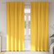 Vidaxl rideaux occultants avec anneaux 2 pcs jaune moutarde 245 x 140 cm