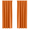VidaXL rideaux occultants avec anneaux 2 pcs orange vif 260 x 140 cm