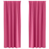 Vidaxl rideaux occultants avec anneaux 2 pcs rose vif 225 x 140 cm