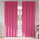 Vidaxl rideaux occultants avec anneaux 2 pcs rose vif 245 x 140 cm