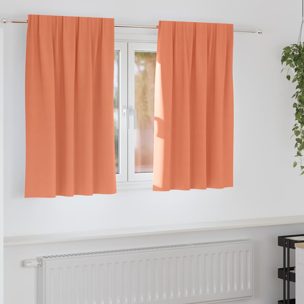 Vidaxxl rideaux occultants avec anneaux 2 pcs terre cuite 140 x 140 cm