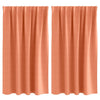 Vidaxxl rideaux occultants avec anneaux 2 pcs terre cuite 140 x 140 cm