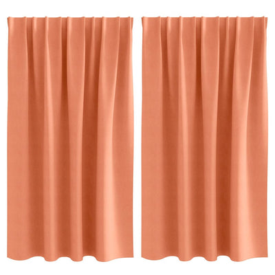 Vidaxxl rideaux occultants avec anneaux 2 pcs terre cuite 140 x 140 cm