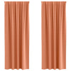 Vidaxxl rideaux occultants avec anneaux 2 pcs terre cuite 245 x 140 cm