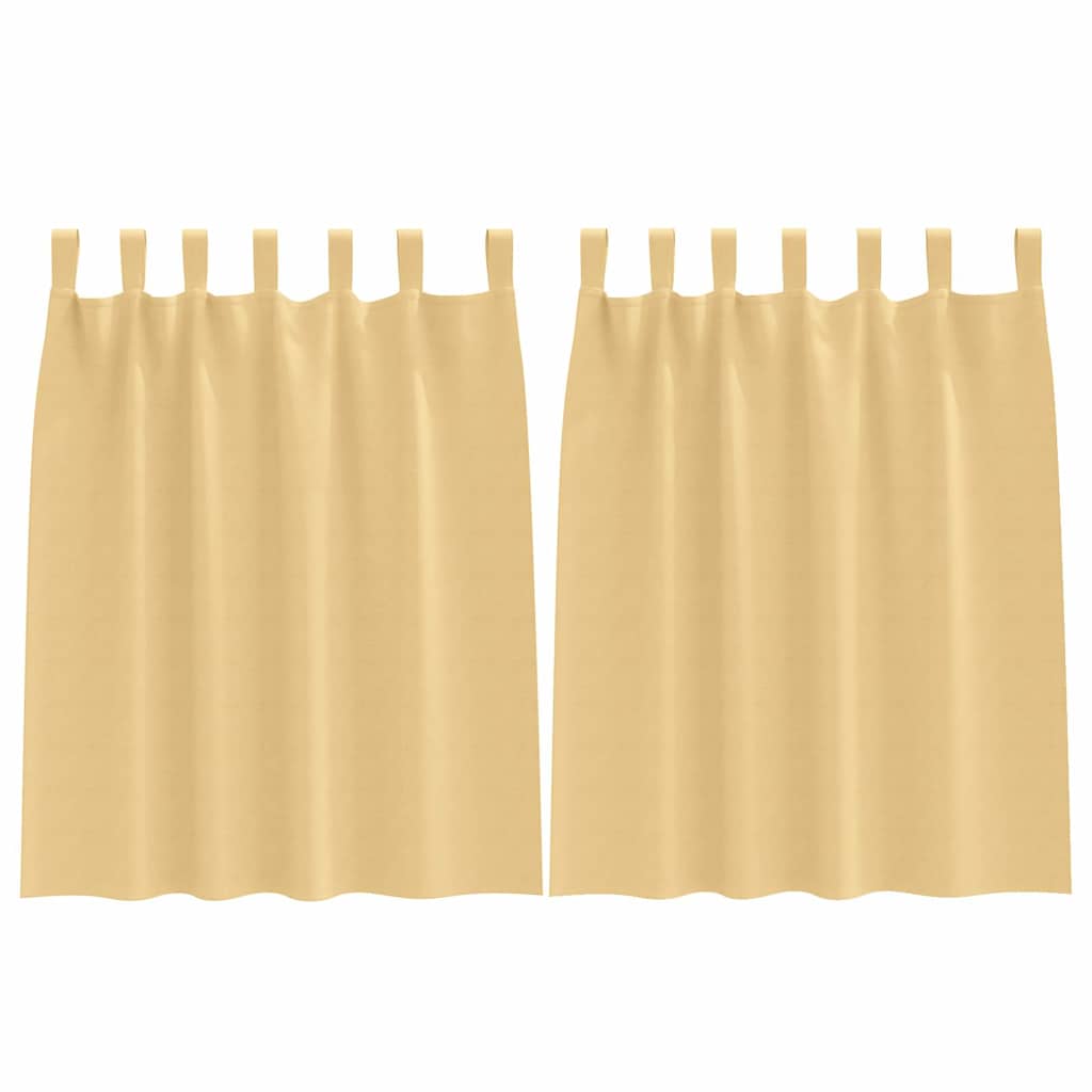 Vidaxl rideaux occultants avec anneaux 2 pcs beige 140 x 140 cm