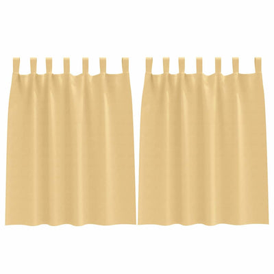 Vidaxl rideaux occultants avec anneaux 2 pcs beige 140 x 140 cm