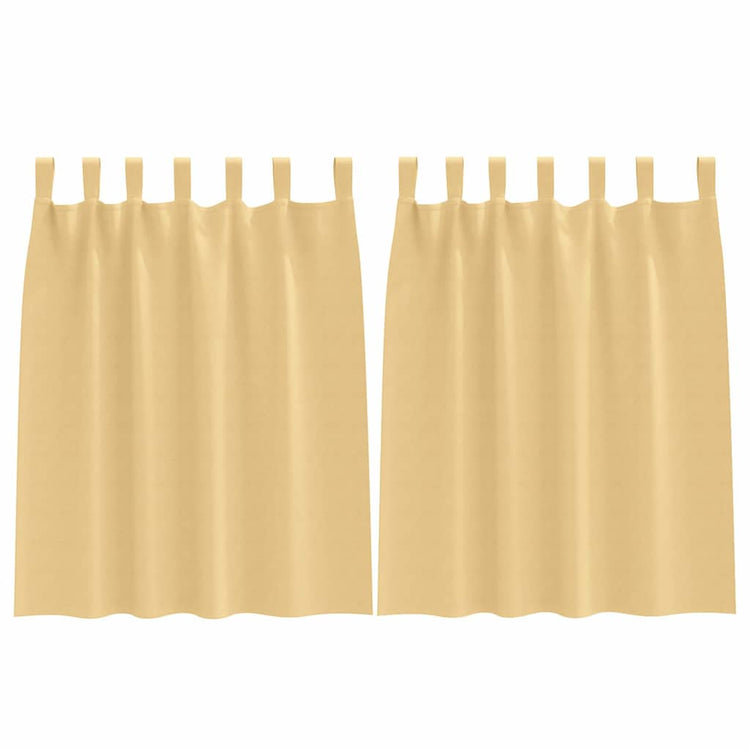 Vidaxl rideaux occultants avec anneaux 2 pcs beige 140 x 140 cm