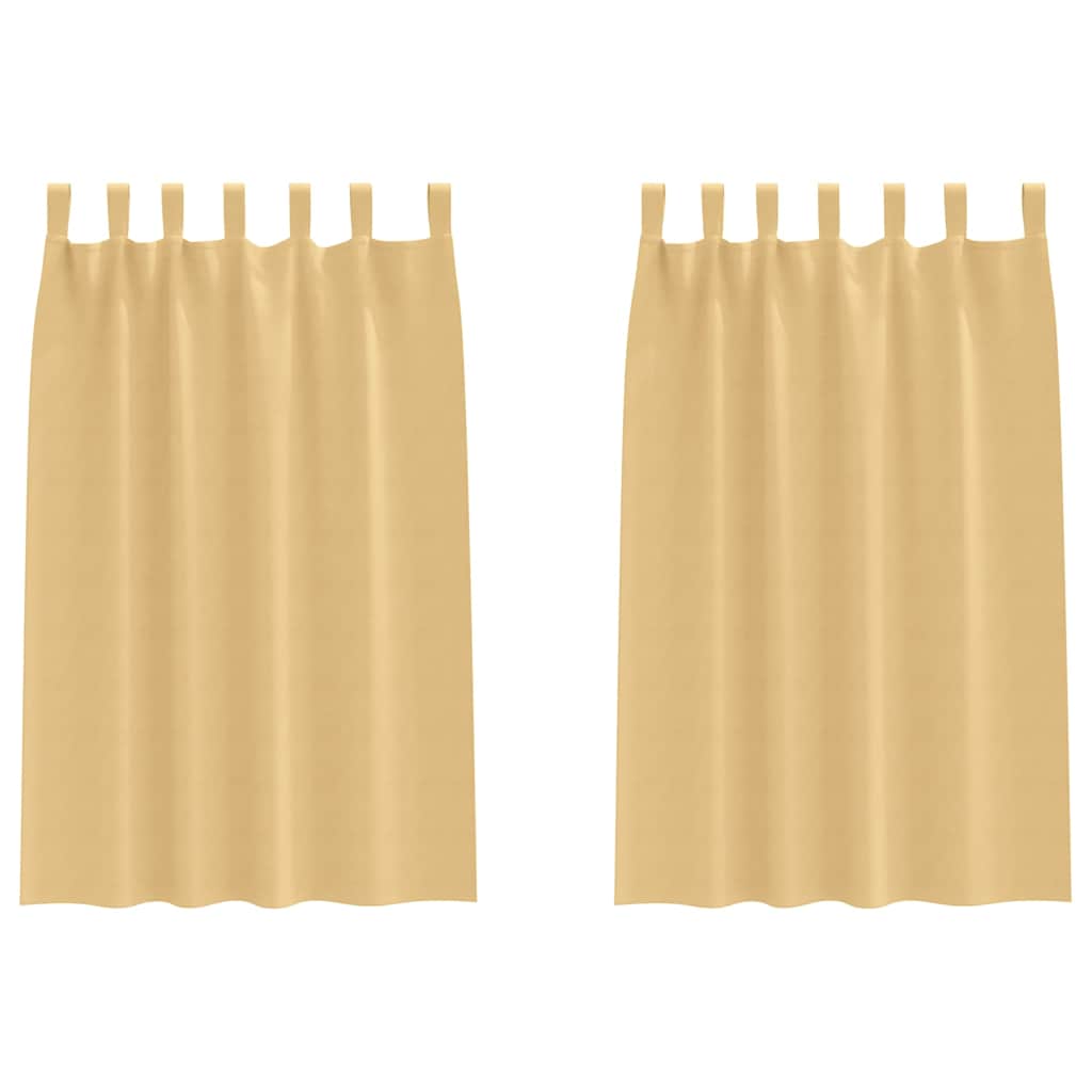 Vidaxl rideaux occultants avec anneaux 2 pcs beige 175 x 140 cm