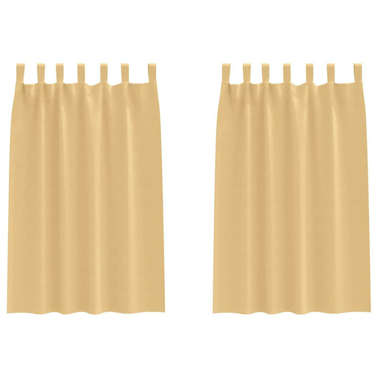 Vidaxl rideaux occultants avec anneaux 2 pcs beige 175 x 140 cm