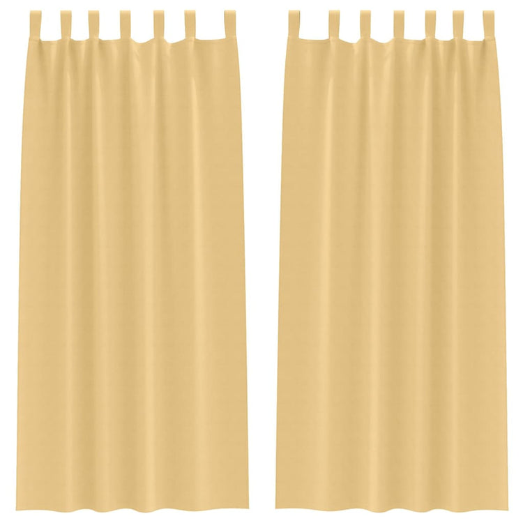 Vidaxl rideaux occultants avec anneaux 2 pcs beige 225 x 140 cm