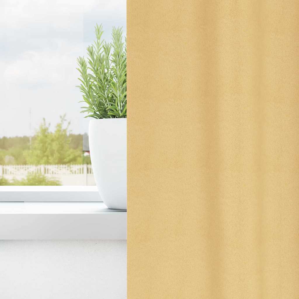 Vidaxl rideaux occultants avec anneaux 2 pcs beige 245 x 140 cm
