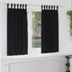 VidaXL rideaux occultants avec anneaux 2 pcs noir 175 x 140 cm