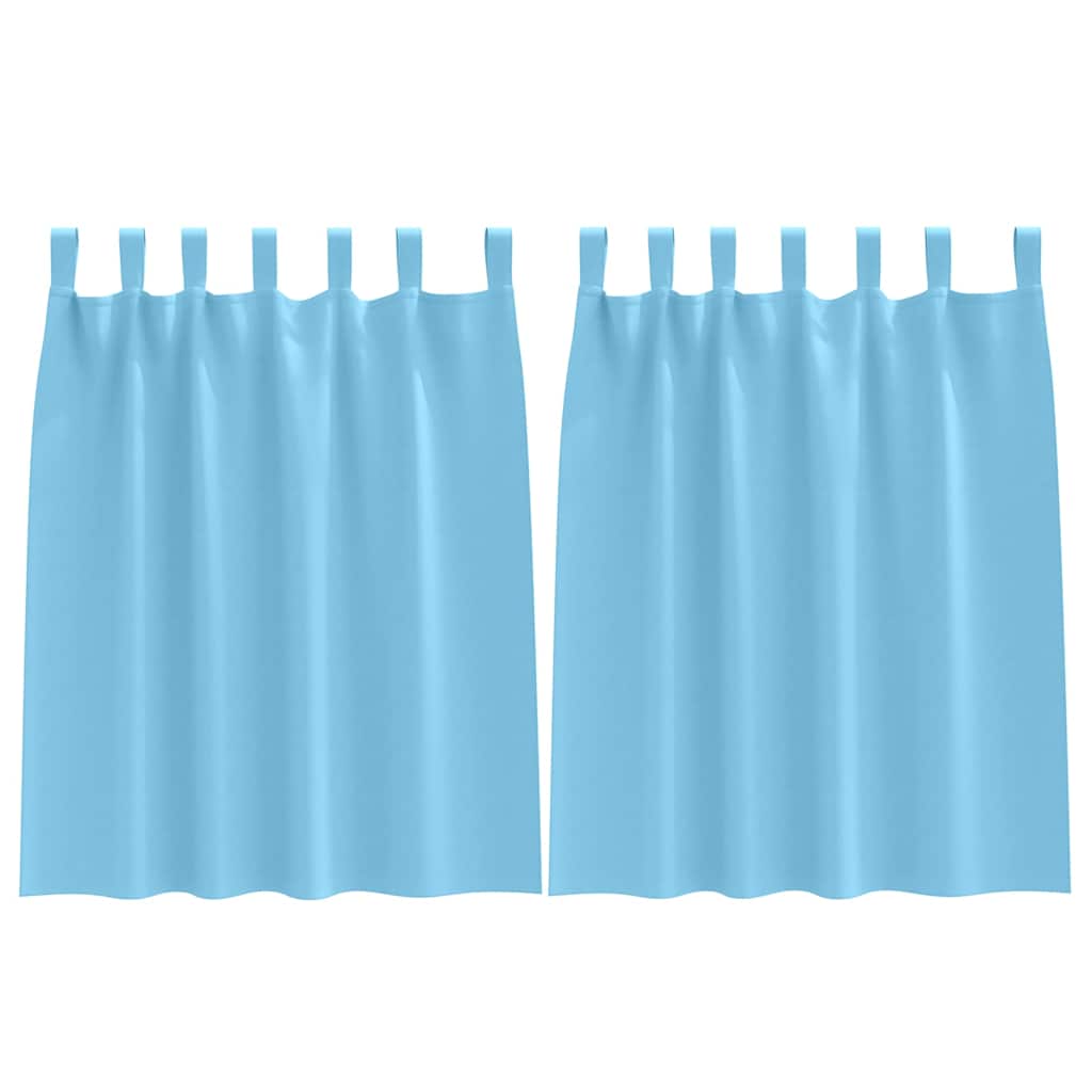 Vidaxl rideaux occultants avec anneaux 2 pcs bleu clair 140 x 140 cm