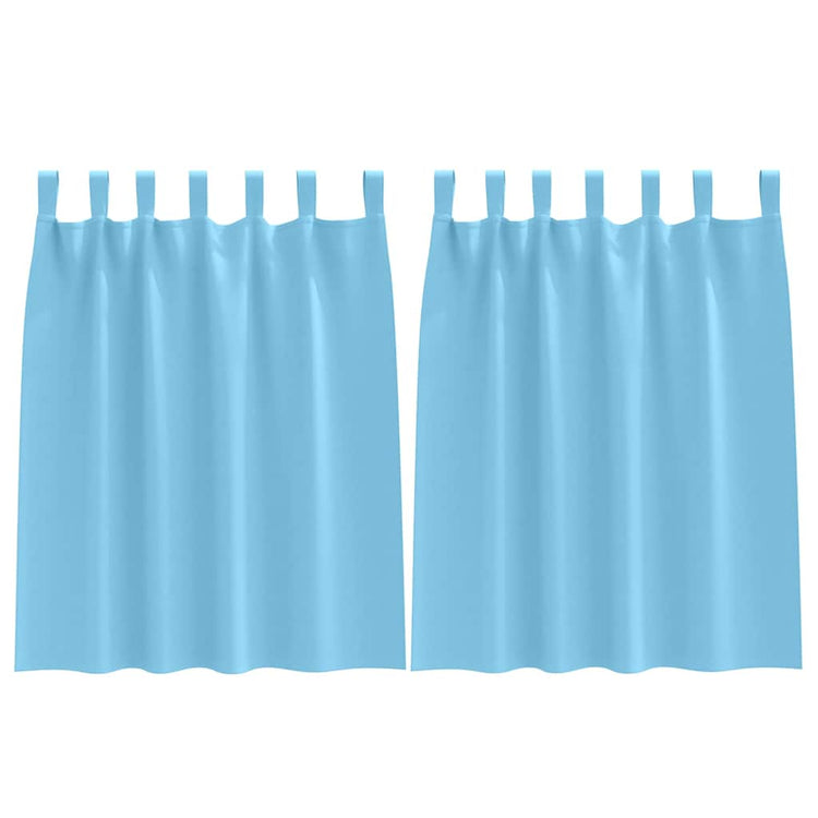 Vidaxl rideaux occultants avec anneaux 2 pcs bleu clair 140 x 140 cm