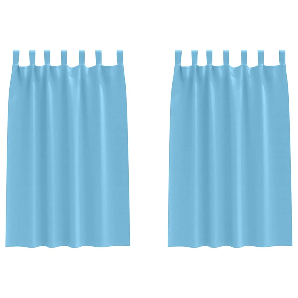 Vidaxl rideaux occultants avec anneaux 2 pcs bleu clair 175 x 140 cm