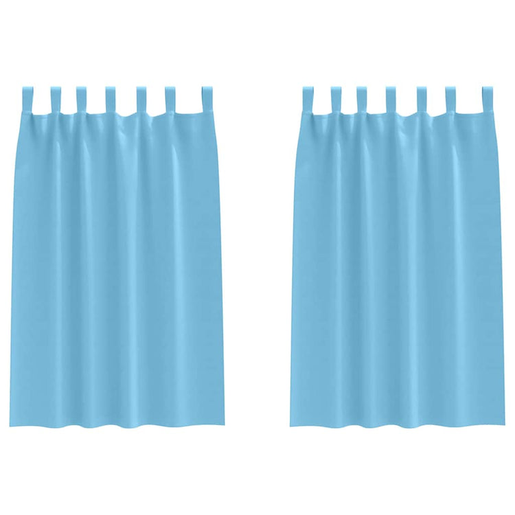 Vidaxl rideaux occultants avec anneaux 2 pcs bleu clair 175 x 140 cm
