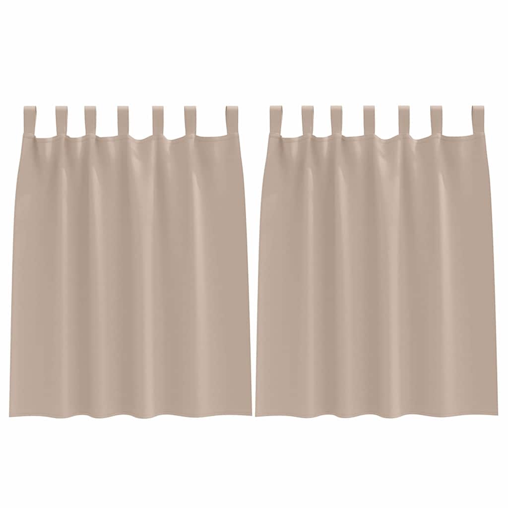 VidaXL rideaux occultants avec anneaux 2 pcs taupe 140 x 140 cm