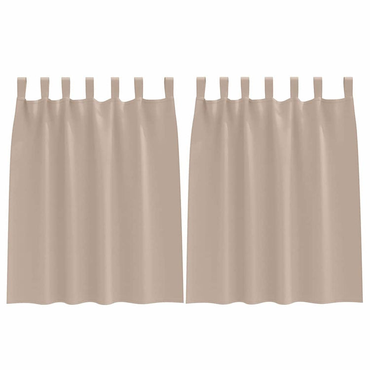 VidaXL rideaux occultants avec anneaux 2 pcs taupe 140 x 140 cm