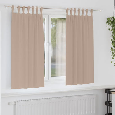 VidaXL rideaux occultants avec anneaux 2 pcs taupe 175 x 140 cm