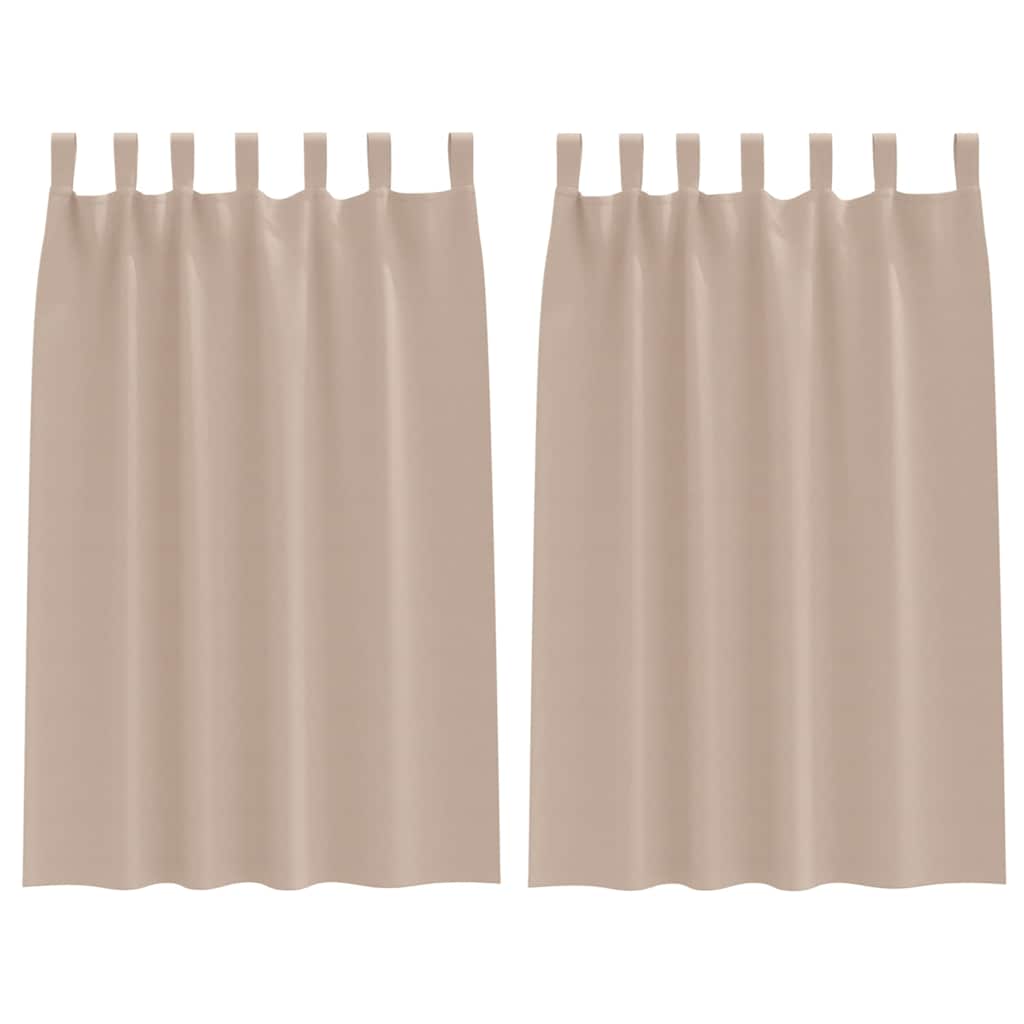 VidaXL rideaux occultants avec anneaux 2 pcs taupe 175 x 140 cm