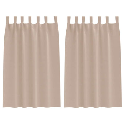 VidaXL rideaux occultants avec anneaux 2 pcs taupe 175 x 140 cm