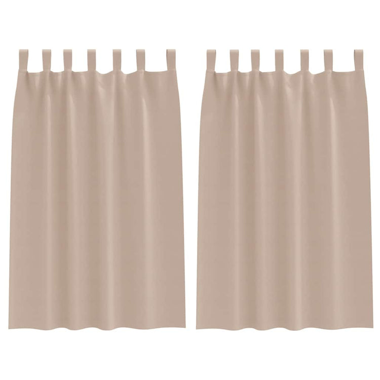 VidaXL rideaux occultants avec anneaux 2 pcs taupe 175 x 140 cm