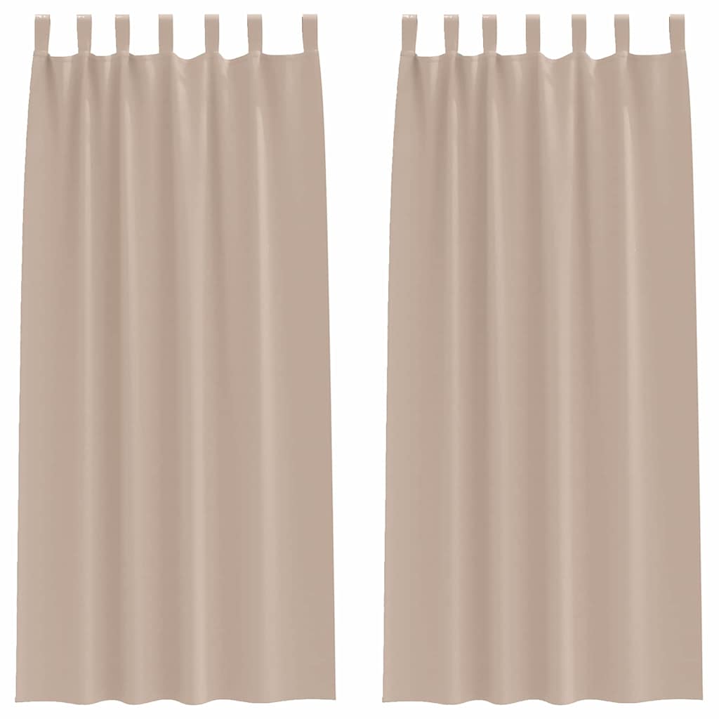 VidaXL rideaux occultants avec anneaux 2 pcs taupe 245 x 140 cm