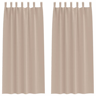 VidaXL rideaux occultants avec anneaux 2 pcs taupe 245 x 140 cm