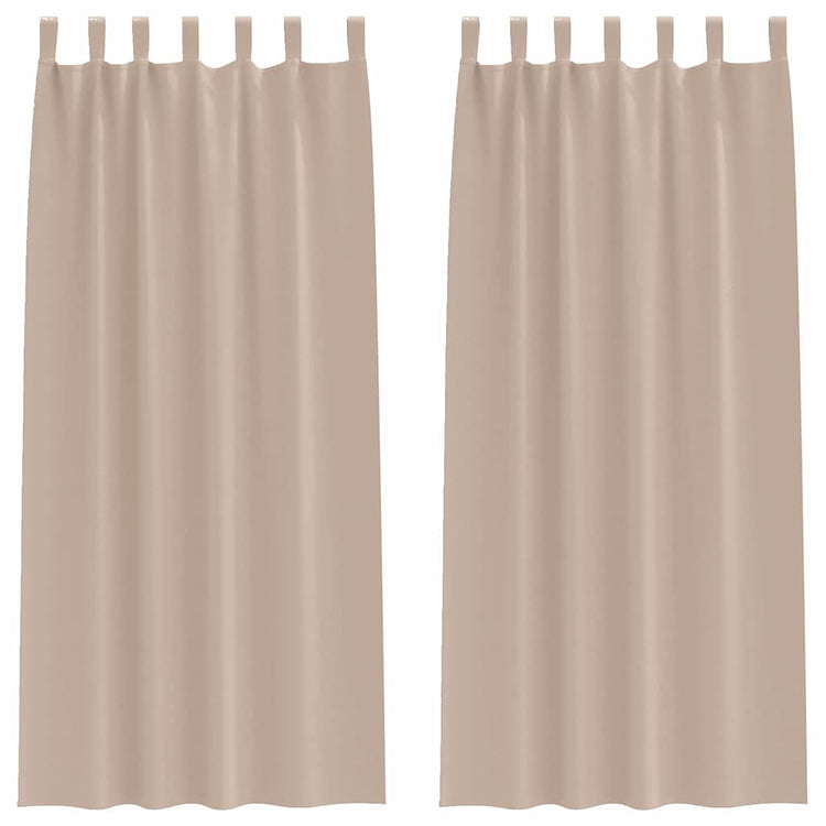 VidaXL rideaux occultants avec anneaux 2 pcs taupe 260 x 140 cm
