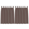 Vidaxl rideaux occultants avec anneaux 2 pcs marron foncé 140 x 140 cm