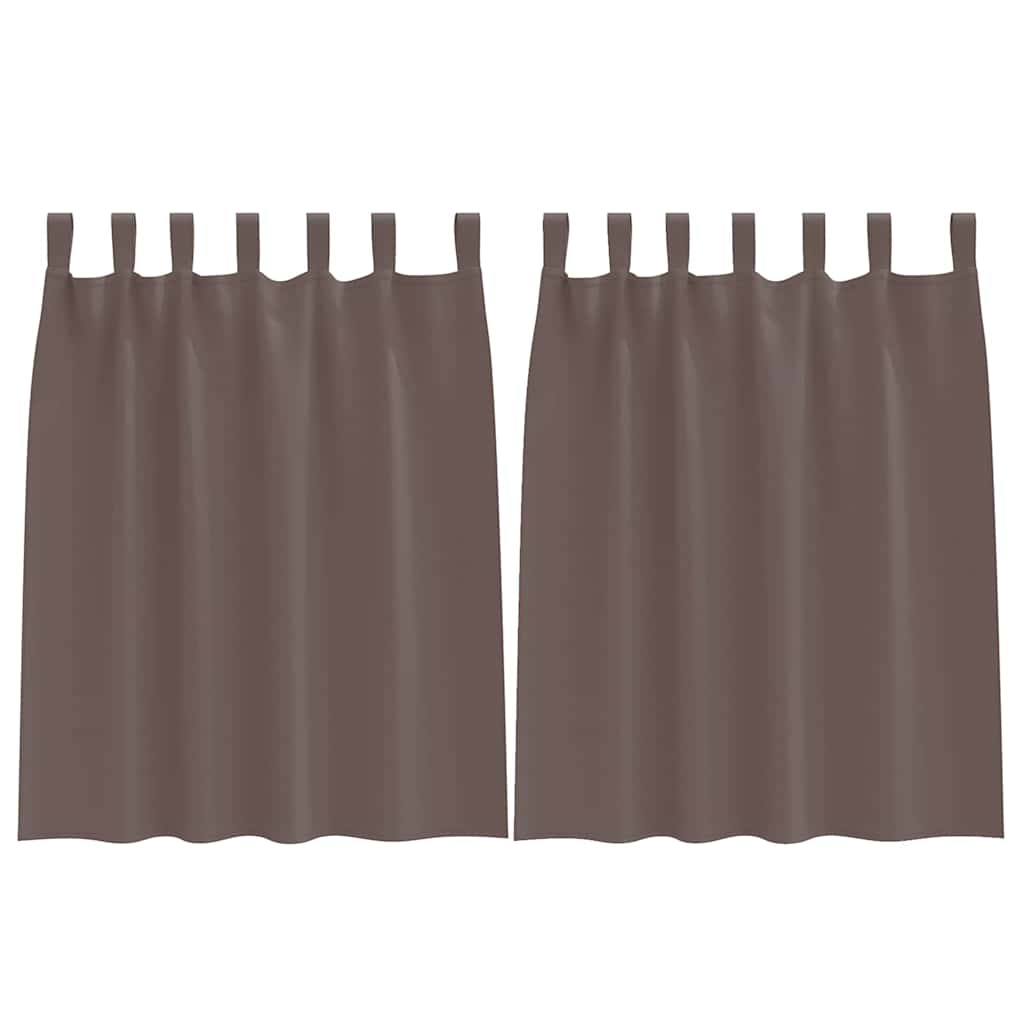 Vidaxl rideaux occultants avec anneaux 2 pcs marron foncé 140 x 140 cm