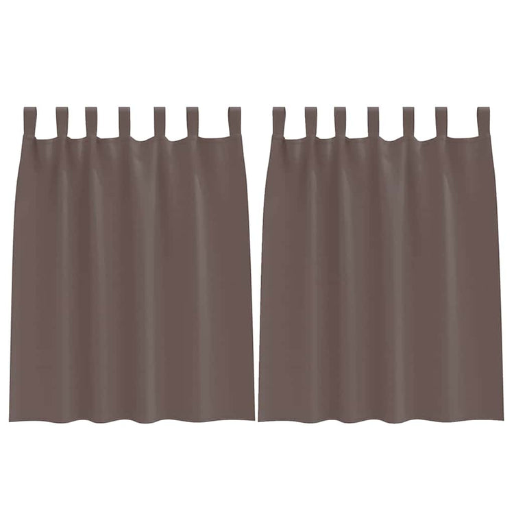 Vidaxl rideaux occultants avec anneaux 2 pcs marron foncé 140 x 140 cm