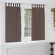 Vidaxl rideaux occultants avec anneaux 2 pcs marron foncé 175 x 140 cm