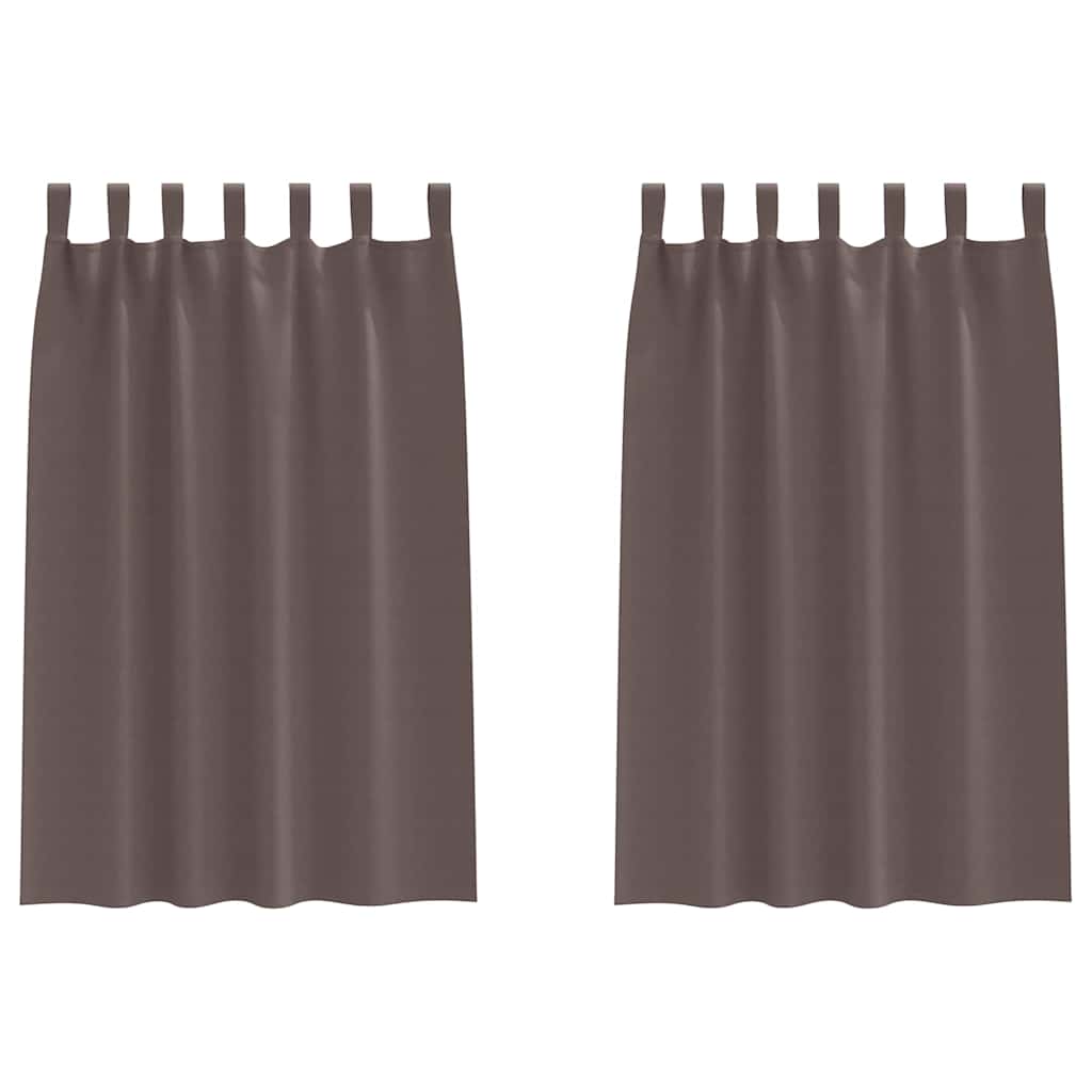 Vidaxl rideaux occultants avec anneaux 2 pcs marron foncé 175 x 140 cm