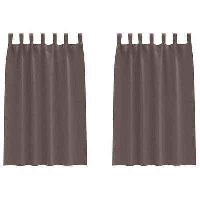 Vidaxl rideaux occultants avec anneaux 2 pcs marron foncé 175 x 140 cm