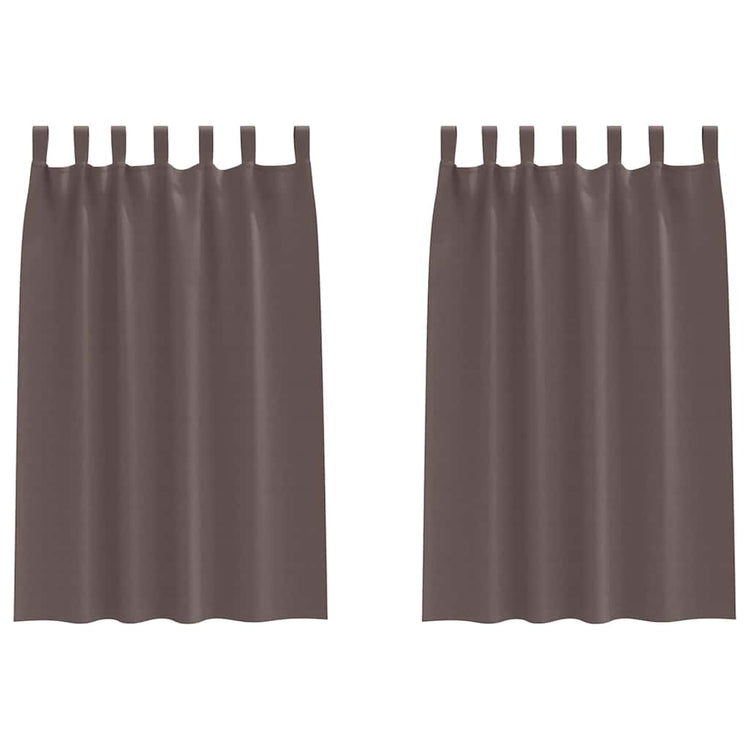 Vidaxl rideaux occultants avec anneaux 2 pcs marron foncé 175 x 140 cm