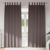 Vidaxl rideaux occultants avec anneaux 2 pcs marron foncé 245 x 140 cm
