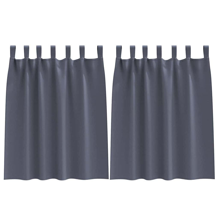 Vidaxl rideaux occultants avec anneaux 2 pcs anthracite 140 x 140 cm