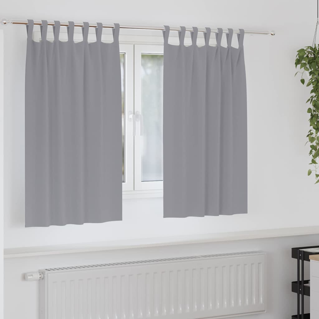 VidaXL rideaux occultants avec anneaux 2 pcs gris clair 140 x 140 cm