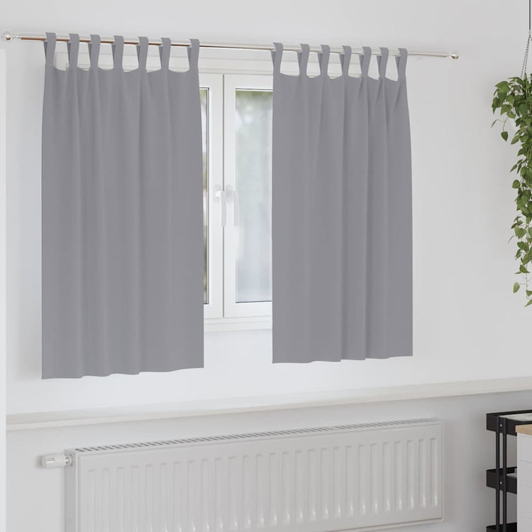 VidaXL rideaux occultants avec anneaux 2 pcs gris clair 140 x 140 cm