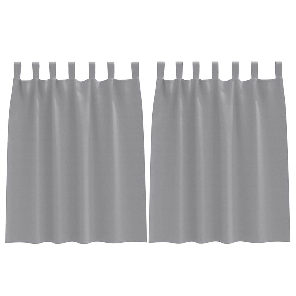 VidaXL rideaux occultants avec anneaux 2 pcs gris clair 140 x 140 cm