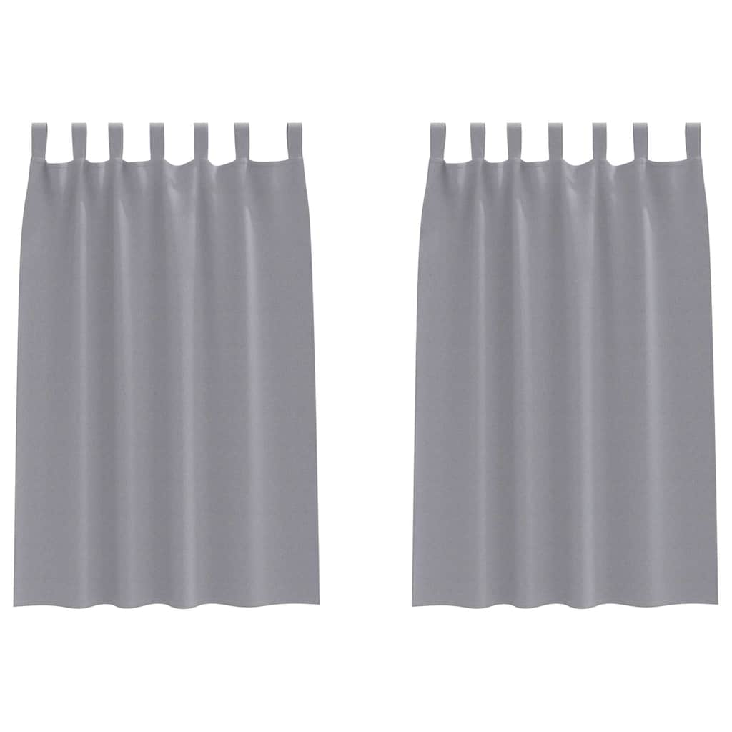 Vidaxxl rideaux occultants avec anneaux 2 pcs gris clair 175 x 140 cm