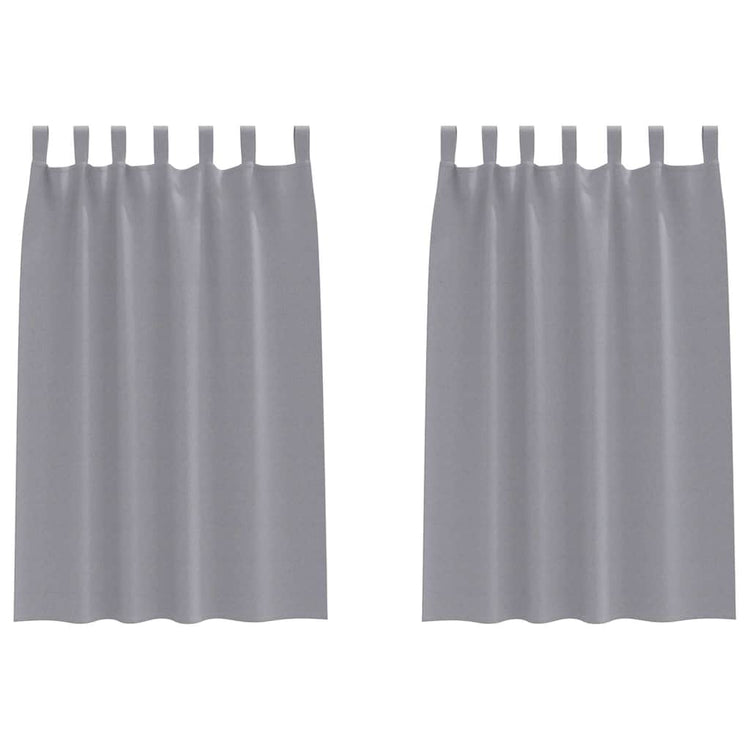 Vidaxxl rideaux occultants avec anneaux 2 pcs gris clair 175 x 140 cm