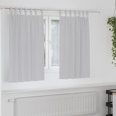 VidaXL rideaux occultants avec anneaux 2 pcs gris clair 140 x 140 cm