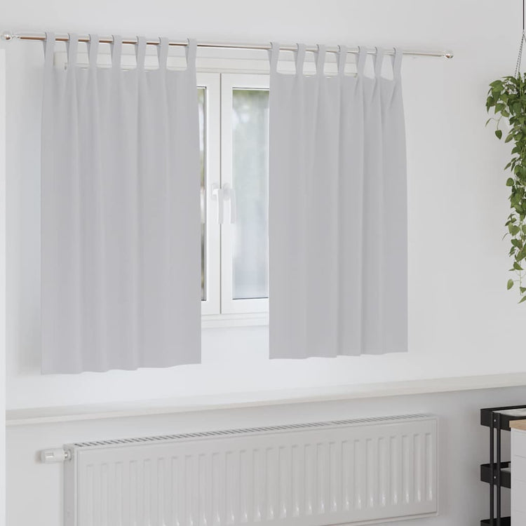 VidaXL rideaux occultants avec anneaux 2 pcs gris clair 140 x 140 cm